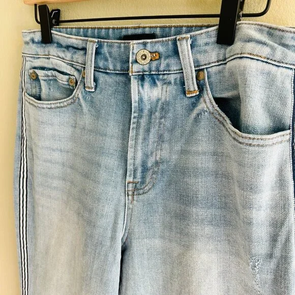 Talbots Modern Ankle Jeans Size 4 Ribbon Tape Sea Glass Wash Straight Leg Blue - Picture 4 of 10